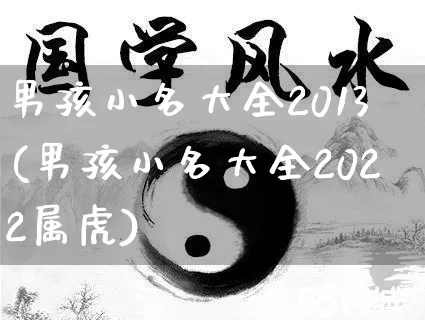 男孩小名大全2013(男孩小名大全2022属虎)_https://www.nbtfsb.com_周公解梦_第1张