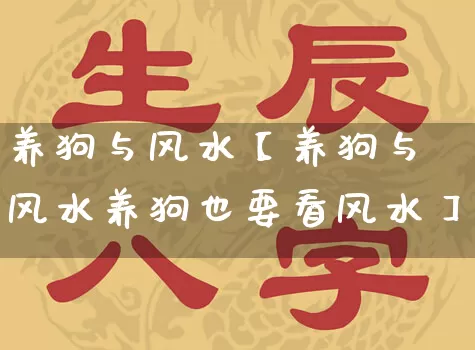 养狗与风水【养狗与风水养狗也要看风水】_https://www.nbtfsb.com_八字算命_第1张