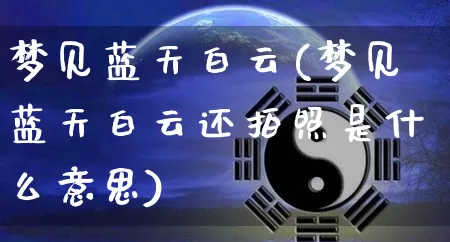 梦见蓝天白云(梦见蓝天白云还拍照是什么意思)_https://www.nbtfsb.com_五行风水_第1张