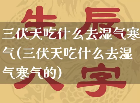 三伏天吃什么去湿气寒气(三伏天吃什么去湿气寒气的)_https://www.nbtfsb.com_周公解梦_第1张