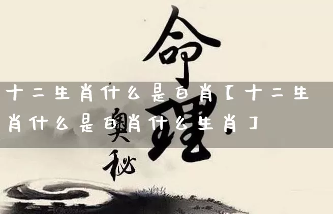 十二生肖什么是白肖【十二生肖什么是白肖什么生肖】_https://www.nbtfsb.com_八字算命_第1张