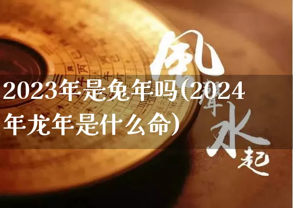 2023年是兔年吗(2024年龙年是什么命)_https://www.nbtfsb.com_国学动态_第1张