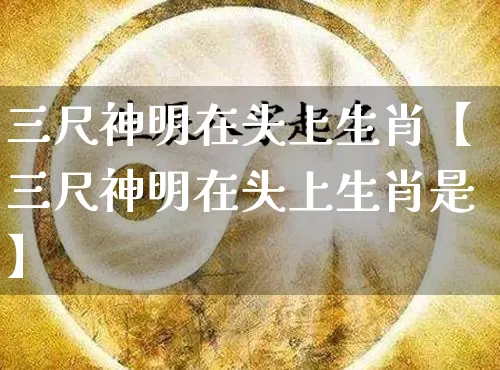 三尺神明在头上生肖【三尺神明在头上生肖是】_https://www.nbtfsb.com_易经起名_第1张