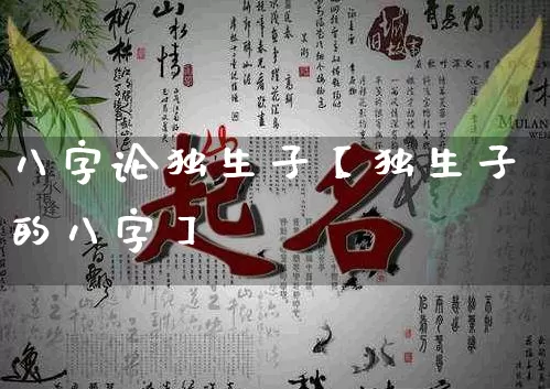 八字论独生子【独生子的八字】_https://www.nbtfsb.com_易经起名_第1张