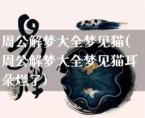 周公解梦大全梦见猫(周公解梦大全梦见猫耳朵烂了)_https://www.nbtfsb.com_生肖星座_第1张