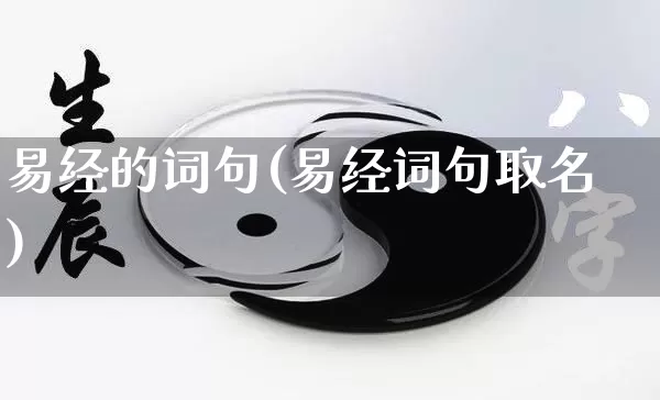 易经的词句(易经词句取名)_https://www.nbtfsb.com_道源国学_第1张