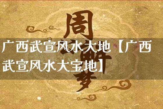 广西武宣风水大地【广西武宣风水大宝地】_https://www.nbtfsb.com_易经起名_第1张