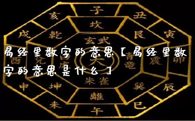 易经里数字的意思【易经里数字的意思是什么】_https://www.nbtfsb.com_生肖星座_第1张