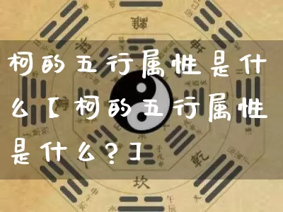 柯的五行属性是什么【柯的五行属性是什么?】_https://www.nbtfsb.com_周公解梦_第1张