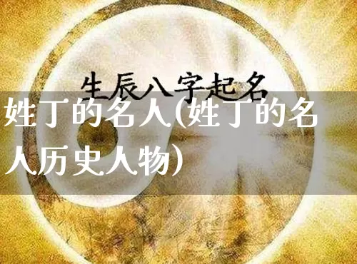 姓丁的名人(姓丁的名人历史人物)_https://www.nbtfsb.com_易经起名_第1张