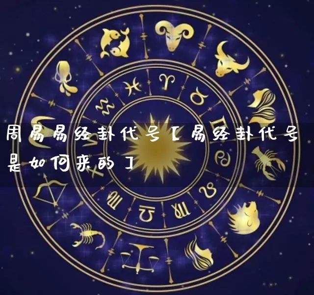 周易易经卦代号【易经卦代号是如何来的】_https://www.nbtfsb.com_道源国学_第1张