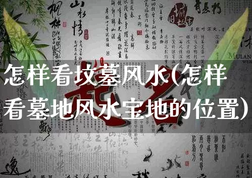 怎样看坟墓风水(怎样看墓地风水宝地的位置)_https://www.nbtfsb.com_道源国学_第1张