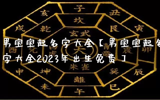 男宝宝起名字大全【男宝宝起名字大全2023年出生免费】_https://www.nbtfsb.com_国学动态_第1张