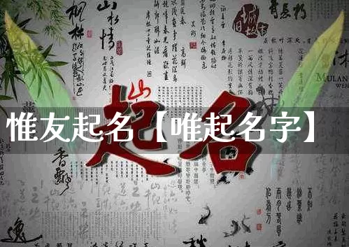 惟友起名【唯起名字】_https://www.nbtfsb.com_生肖星座_第1张