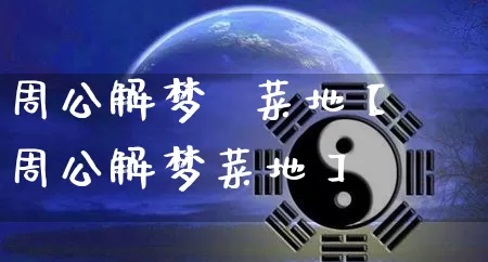 周公解梦  菜地【周公解梦菜地】_https://www.nbtfsb.com_生肖星座_第1张