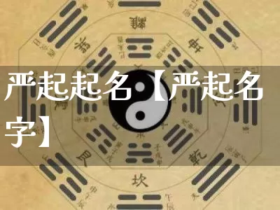 严起起名【严起名字】_https://www.nbtfsb.com_易经起名_第1张