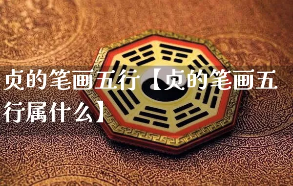 贞的笔画五行【贞的笔画五行属什么】_https://www.nbtfsb.com_五行风水_第1张