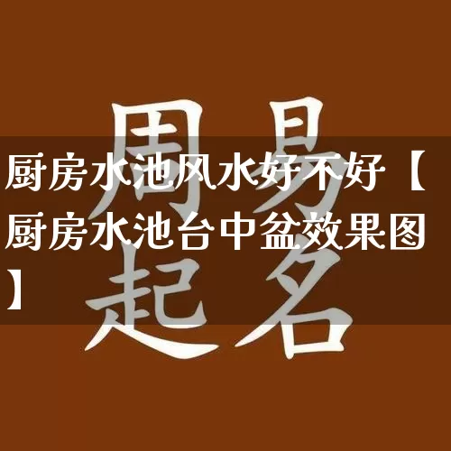 厨房水池风水好不好【厨房水池台中盆效果图】_https://www.nbtfsb.com_生肖星座_第1张