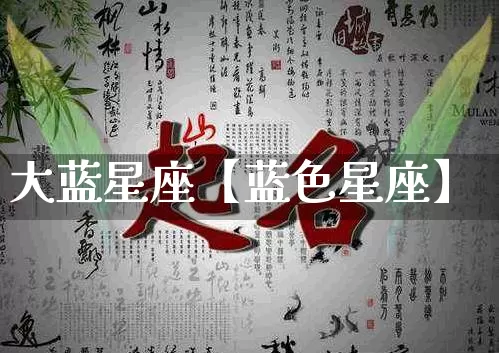 大蓝星座【蓝色星座】_https://www.nbtfsb.com_国学动态_第1张