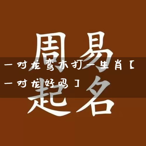 一对龙鸾木打一生肖【一对龙好吗】_https://www.nbtfsb.com_国学动态_第1张