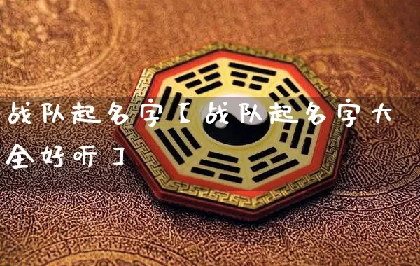 战队起名字【战队起名字大全好听】_https://www.nbtfsb.com_周公解梦_第1张