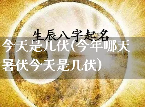 今天是几伏(今年哪天暑伏今天是几伏)_https://www.nbtfsb.com_八字算命_第1张