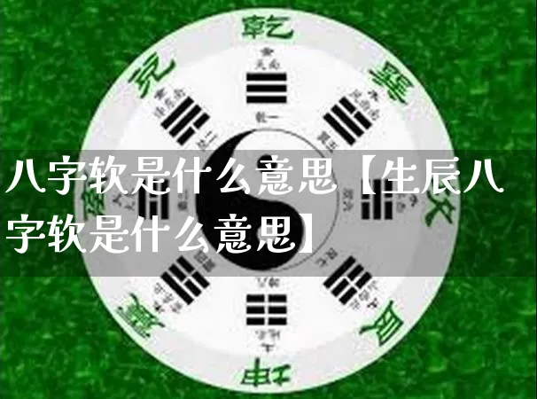 八字软是什么意思【生辰八字软是什么意思】_https://www.nbtfsb.com_八字算命_第1张