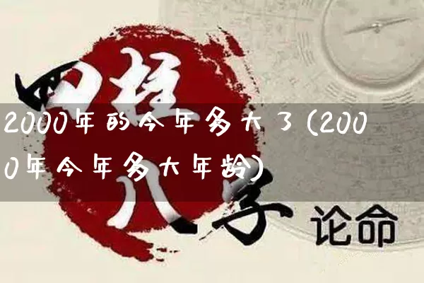 2000年的今年多大了(2000年今年多大年龄)_https://www.nbtfsb.com_道源国学_第1张