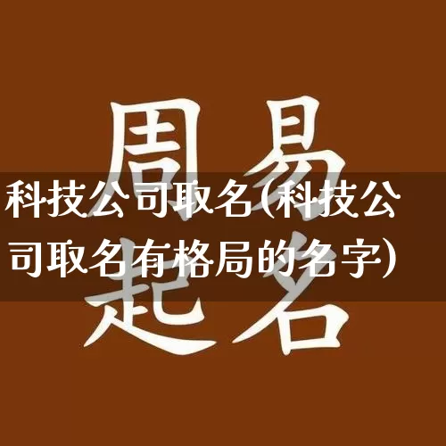 科技公司取名(科技公司取名有格局的名字)_https://www.nbtfsb.com_生肖星座_第1张