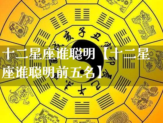 十二星座谁聪明【十二星座谁聪明前五名】_https://www.nbtfsb.com_国学动态_第1张