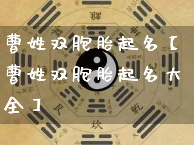 曹姓双胞胎起名【曹姓双胞胎起名大全】_https://www.nbtfsb.com_周公解梦_第1张