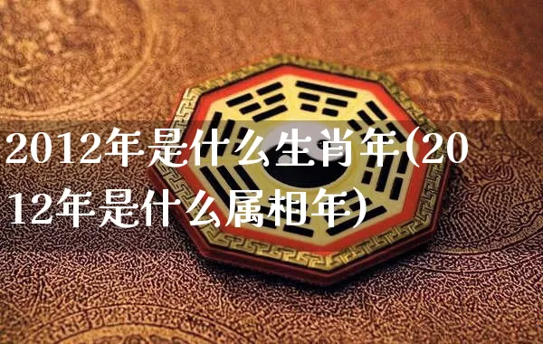 2012年是什么生肖年(2012年是什么属相年)_https://www.nbtfsb.com_生肖星座_第1张