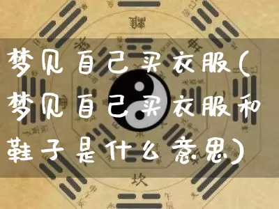 梦见自己买衣服(梦见自己买衣服和鞋子是什么意思)_https://www.nbtfsb.com_八字算命_第1张