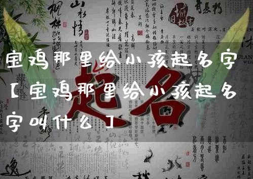 宝鸡那里给小孩起名字【宝鸡那里给小孩起名字叫什么】_https://www.nbtfsb.com_易经起名_第1张