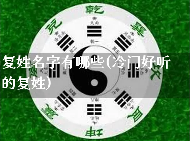 复姓名字有哪些(冷门好听的复姓)_https://www.nbtfsb.com_生肖星座_第1张