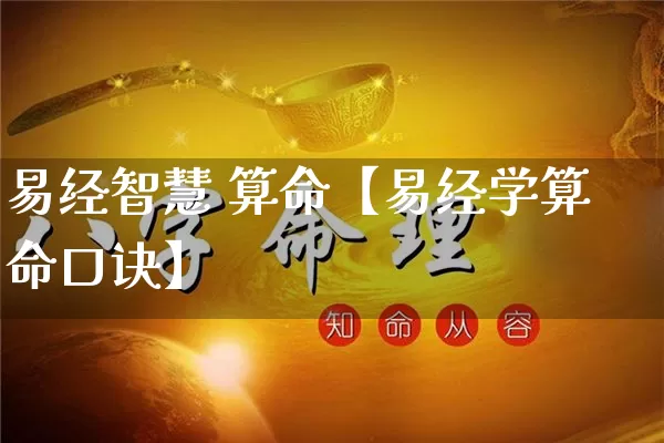 易经智慧 算命【易经学算命口诀】_https://www.nbtfsb.com_八字算命_第1张