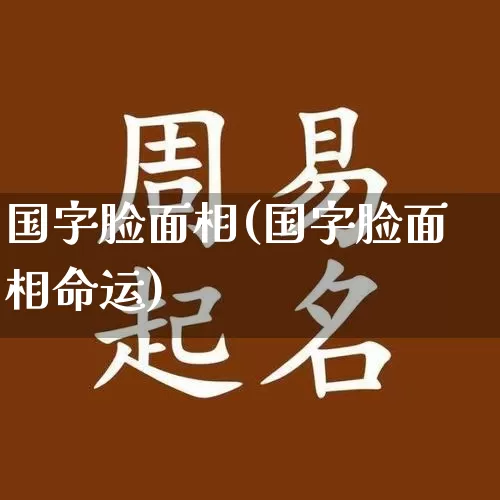 国字脸面相(国字脸面相命运)_https://www.nbtfsb.com_易经起名_第1张