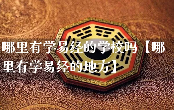 哪里有学易经的学校吗【哪里有学易经的地方】_https://www.nbtfsb.com_易经起名_第1张