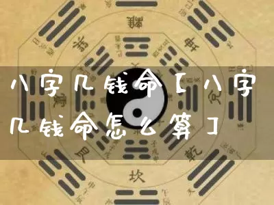 八字几钱命【八字几钱命怎么算】_https://www.nbtfsb.com_五行风水_第1张