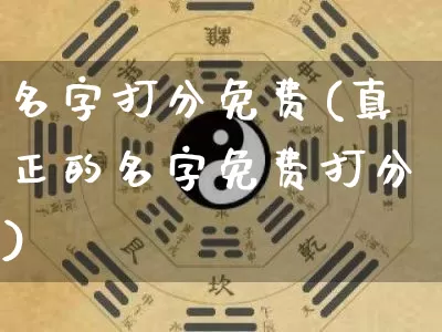 名字打分免费(真正的名字免费打分)_https://www.nbtfsb.com_八字算命_第1张