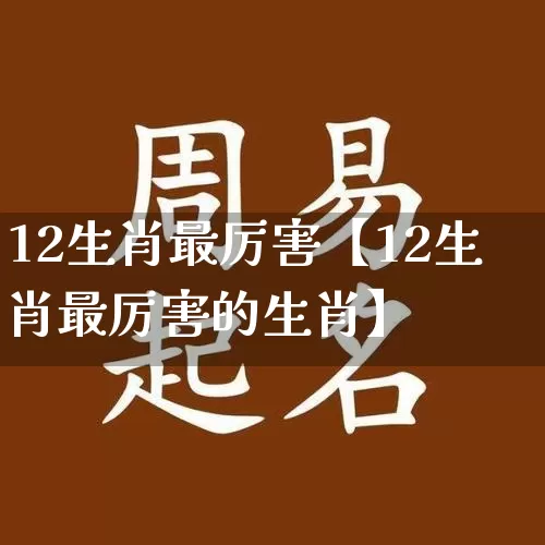 12生肖最厉害【12生肖最厉害的生肖】_https://www.nbtfsb.com_五行风水_第1张