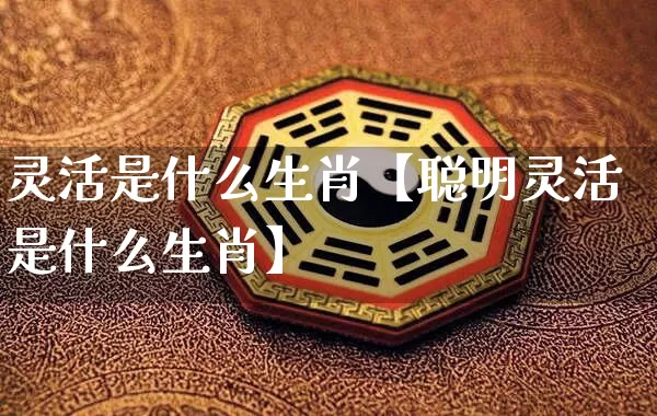 灵活是什么生肖【聪明灵活是什么生肖】_https://www.nbtfsb.com_道源国学_第1张