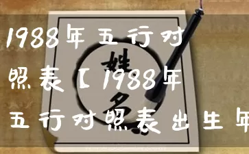 1988年五行对照表【1988年五行对照表出生年月】_https://www.nbtfsb.com_五行风水_第1张