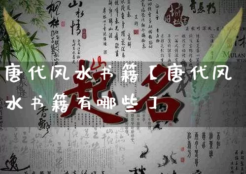 唐代风水书籍【唐代风水书籍有哪些】_https://www.nbtfsb.com_生肖星座_第1张