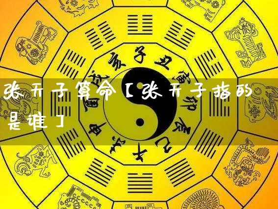 张天子算命【张天子指的是谁】_https://www.nbtfsb.com_道源国学_第1张