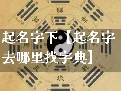 起名字下【起名字去哪里找字典】_https://www.nbtfsb.com_生肖星座_第1张