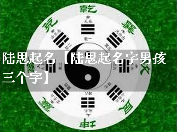 陆思起名【陆思起名字男孩三个字】_https://www.nbtfsb.com_易经起名_第1张